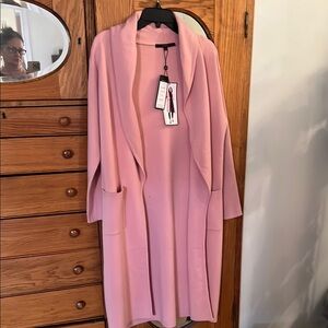 Max Studio Pink Cardigan Sweater with Soft Knit Design